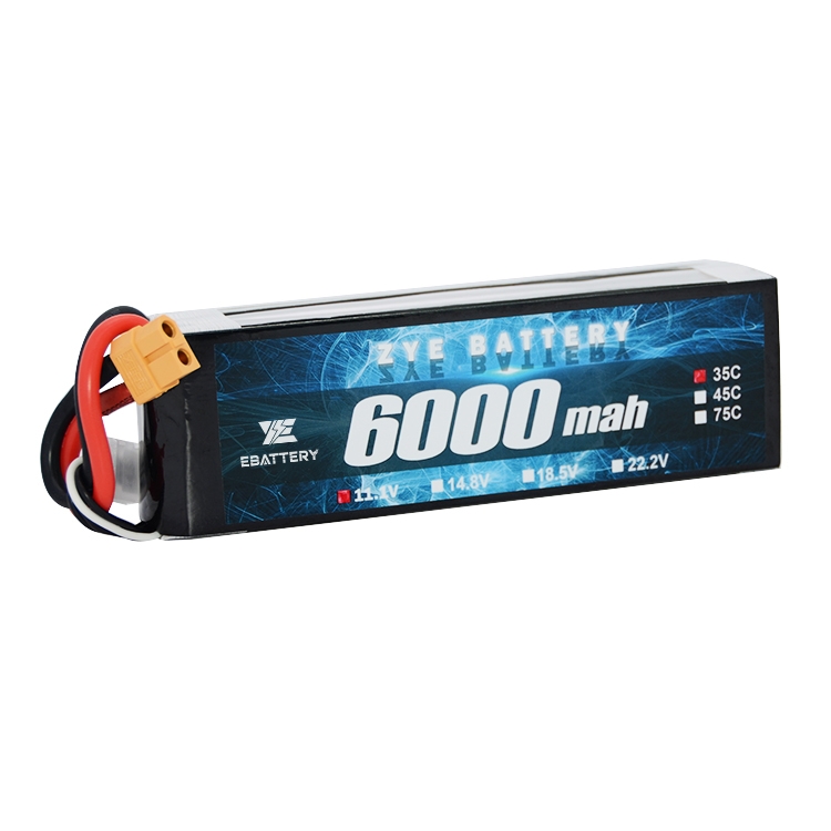 3S Lipo بیٹری 6000mAh 60C 11.1v Lipo بیٹری