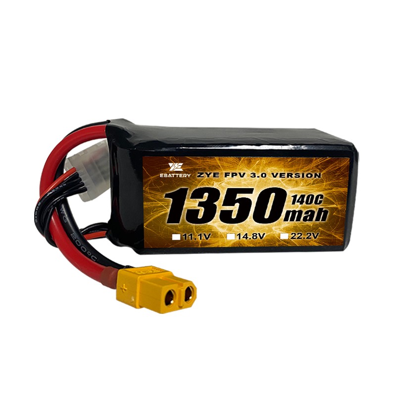 FPV ڈرون کے لیے ہائی 120C 1350mah 1550mah Lipo بیٹری